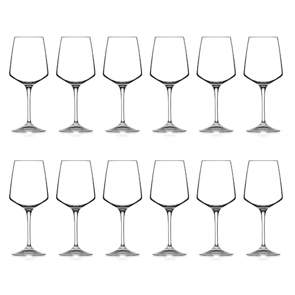 Conjunto de taças de vinho tinto ou branco Eco Crystal mínimo 12 unidades - Etera Viadurini