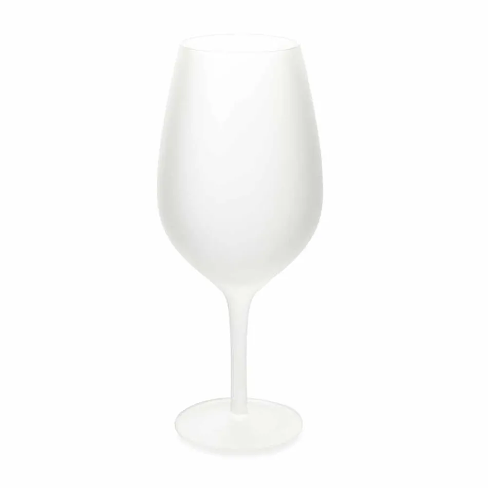 Conjunto de taças de vinho tinto ou branco em vidro colorido, 12 peças - borda Viadurini