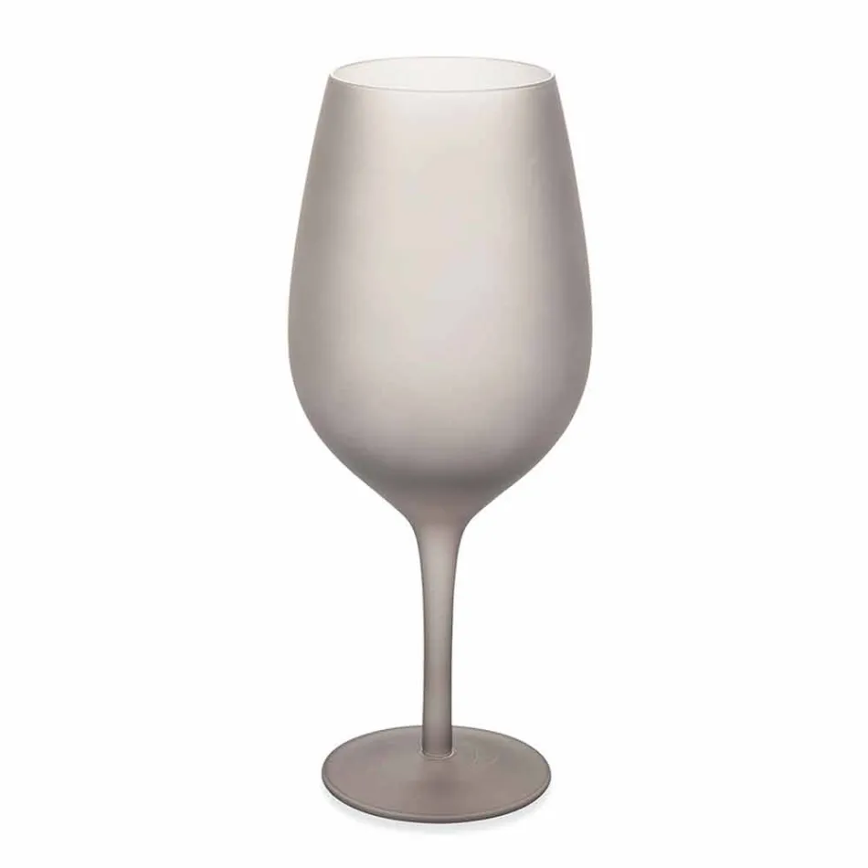 Conjunto de taças de vinho tinto ou branco em vidro colorido, 12 peças - borda Viadurini