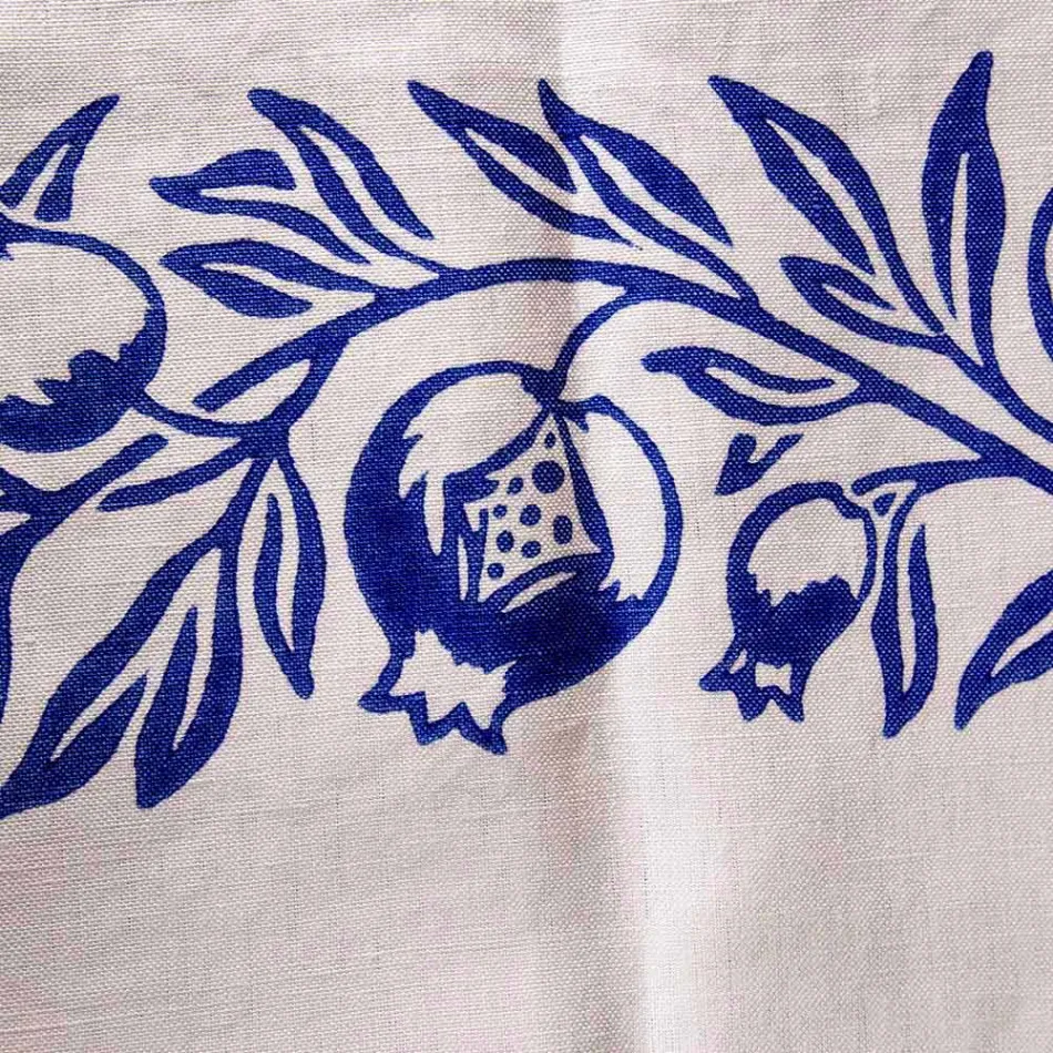 Impressão artesanal da mão de serviço de café da manhã do artesão italiano em tecidos antigos - Marcas Viadurini