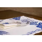 Impressão artesanal da mão de serviço de café da manhã do artesão italiano em tecidos antigos - Marcas Viadurini