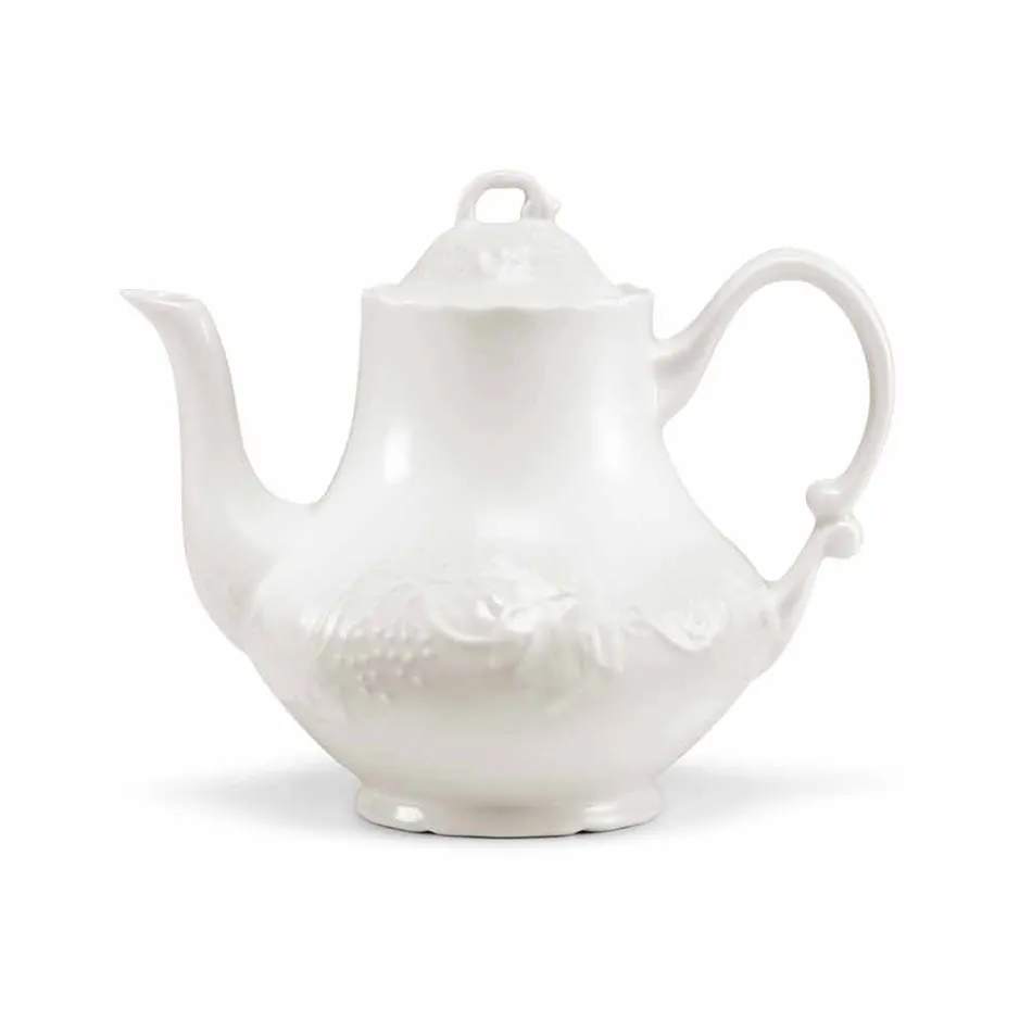 Serviço Completo de Café da Manhã 22 Peças em Porcelana Branca - Gimignano Viadurini