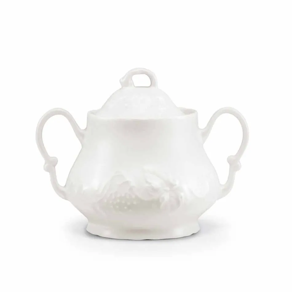 Serviço Completo de Café da Manhã 22 Peças em Porcelana Branca - Gimignano Viadurini