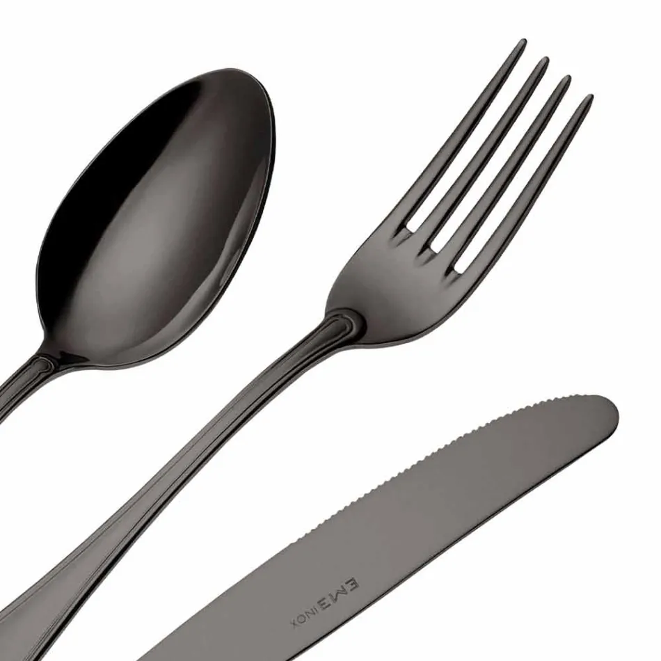 Conjunto completo de talheres de aço inoxidável de design luxuoso 24 peças - Boss Viadurini