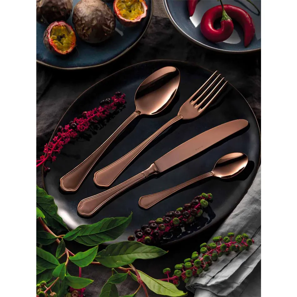 Conjunto completo de talheres de aço inoxidável de design luxuoso 24 peças - Boss Viadurini