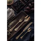 Conjunto completo de talheres de aço inoxidável de design luxuoso 24 peças - Boss Viadurini