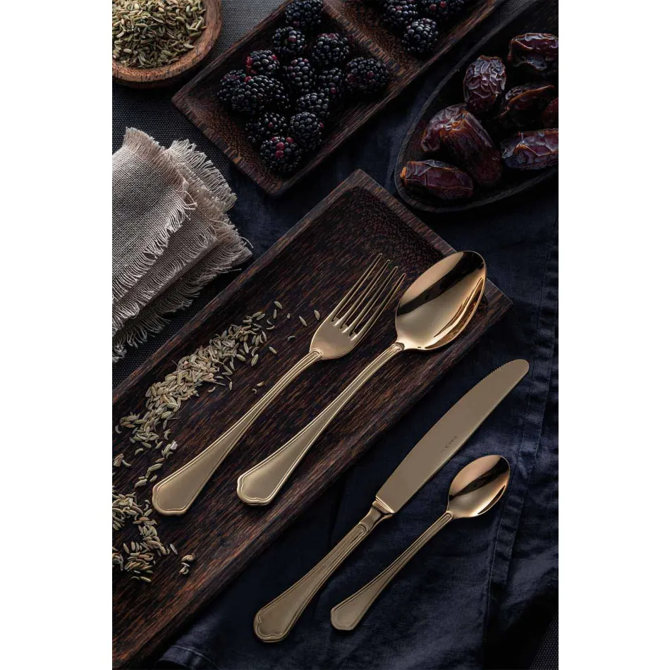 Conjunto completo de talheres de aço inoxidável de design luxuoso 24 peças - Boss Viadurini