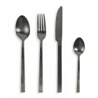Conjunto Completo de Talheres em Aço Preto ou Cobre Design 24 Peças - Fayette Viadurini
