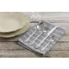 Serviço completo de talheres em aço acetinado Design 24 peças - Fantasia Viadurini