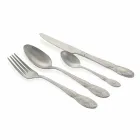Serviço completo de talheres em aço acetinado Design 24 peças - Fantasiapos1 Viadurini