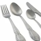 Serviço completo de talheres em aço acetinado Design 24 peças - Fantasiapos1 Viadurini