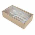 Serviço completo de talheres em aço acetinado Design 24 peças - Fantasiapos1 Viadurini