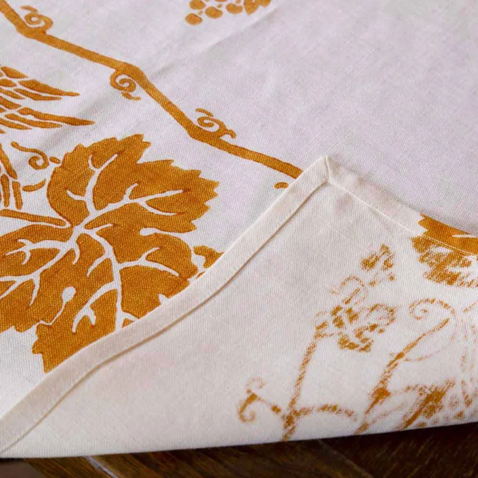 Serviço de café da manhã de linho com peça única artesanal - Marcas Viadurini