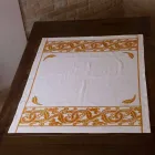 Serviço de café da manhã de linho com peça única artesanal - Marcas Viadurini