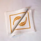 Serviço de café da manhã de linho com peça única artesanal - Marcas Viadurini