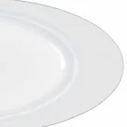 Conjunto de servir 2 peças com design moderno em porcelana branca oval - telescópio Viadurini