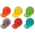 Talheres com Pratos Coloridos 18 Peças em Grés Moderno - Abruzzo Viadurini