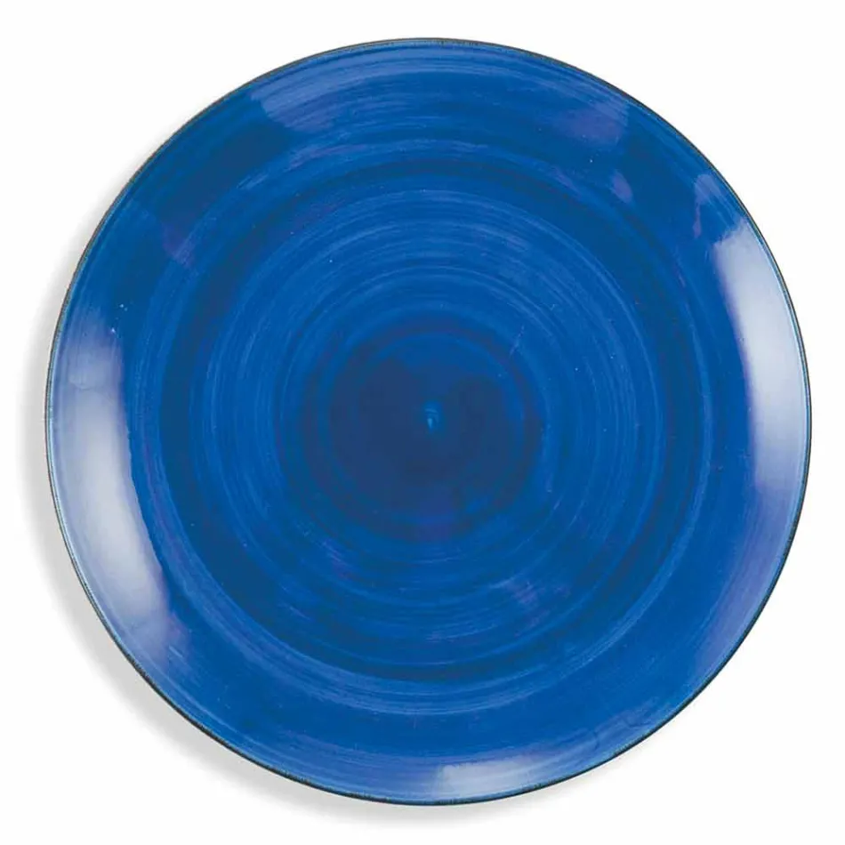 Talheres com Pratos Coloridos 18 Peças em Grés Moderno - Abruzzo Viadurini