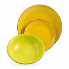 Talheres com Pratos Coloridos 18 Peças em Grés Moderno - Abruzzo Viadurini