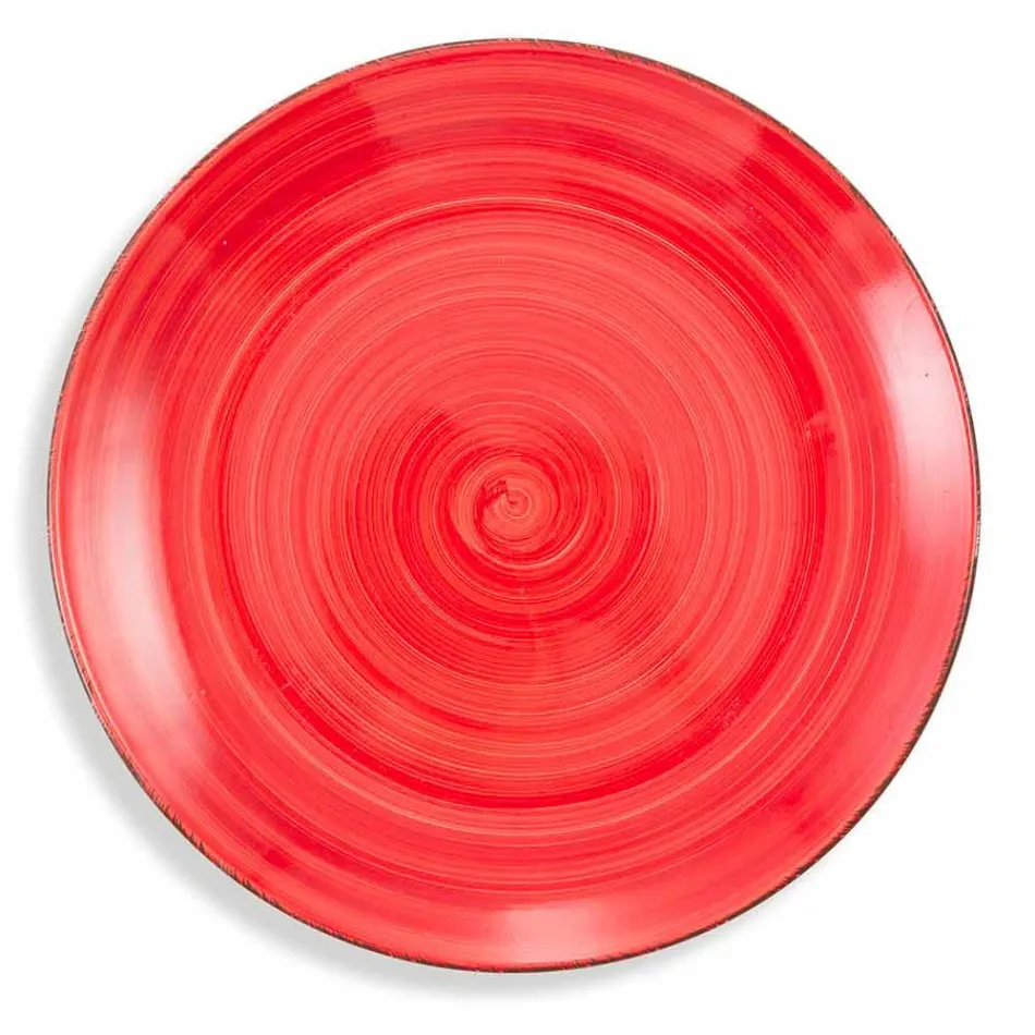 Talheres com Pratos Coloridos 18 Peças em Grés Moderno - Abruzzo Viadurini