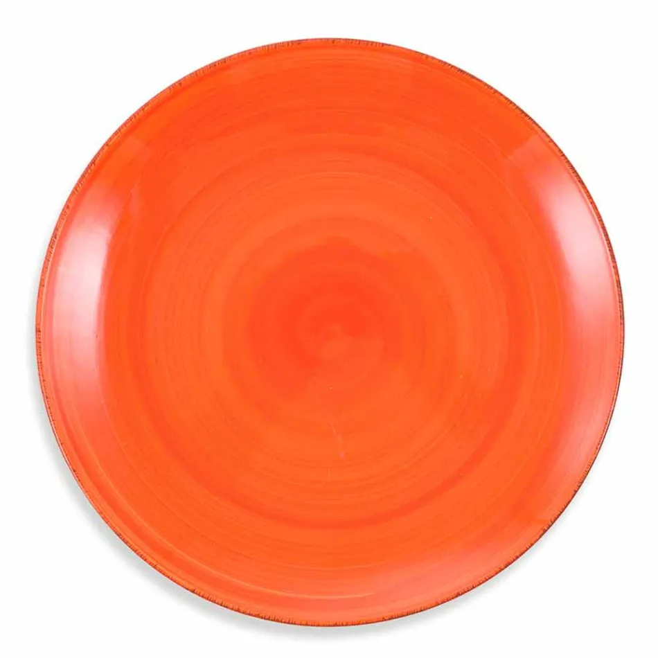 Talheres com Pratos Coloridos 18 Peças em Grés Moderno - Abruzzo Viadurini