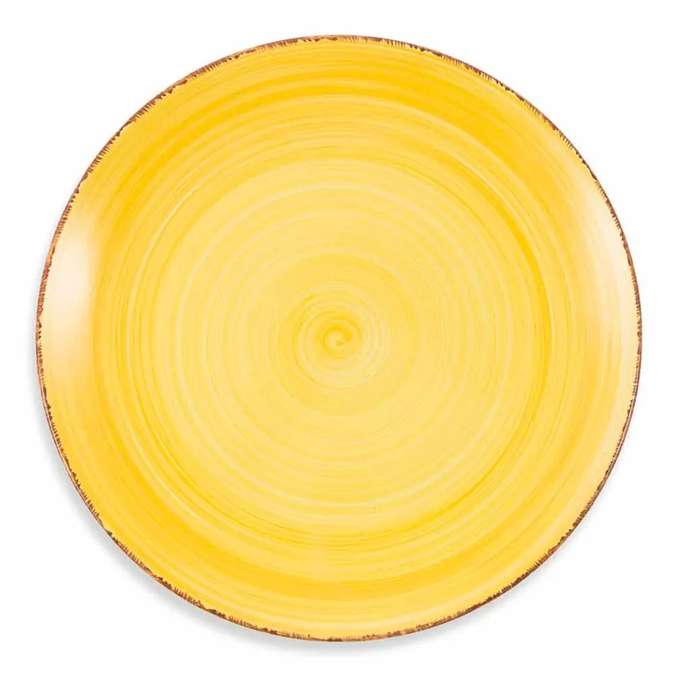 Talheres com Pratos Coloridos 18 Peças em Grés Moderno - Abruzzo Viadurini