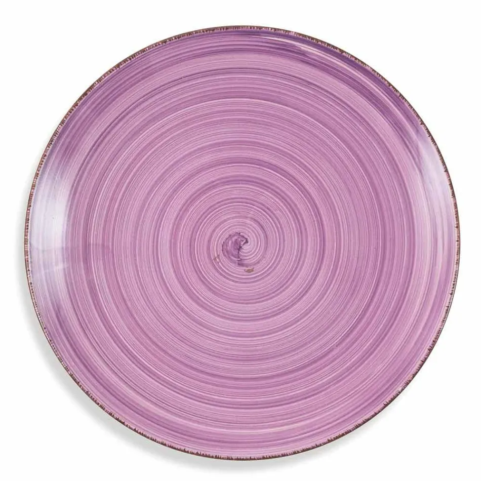 Talheres com Pratos Coloridos 18 Peças em Grés Moderno - Abruzzo Viadurini