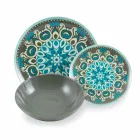 Conjunto de Talheres de Porcelana de Cor Azul 18 Peças - Eivissa Viadurini