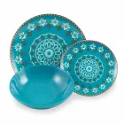 Conjunto de Talheres de Porcelana de Cor Azul 18 Peças - Eivissa Viadurini