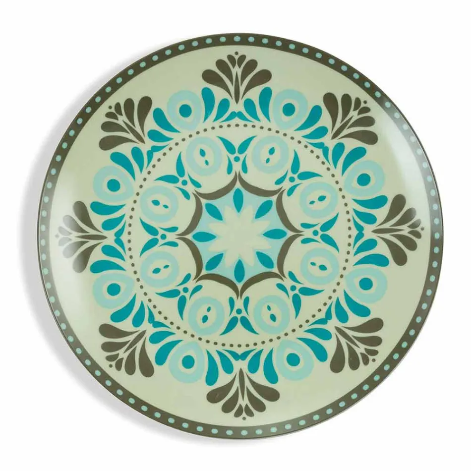 Conjunto de Talheres de Porcelana de Cor Azul 18 Peças - Eivissa Viadurini