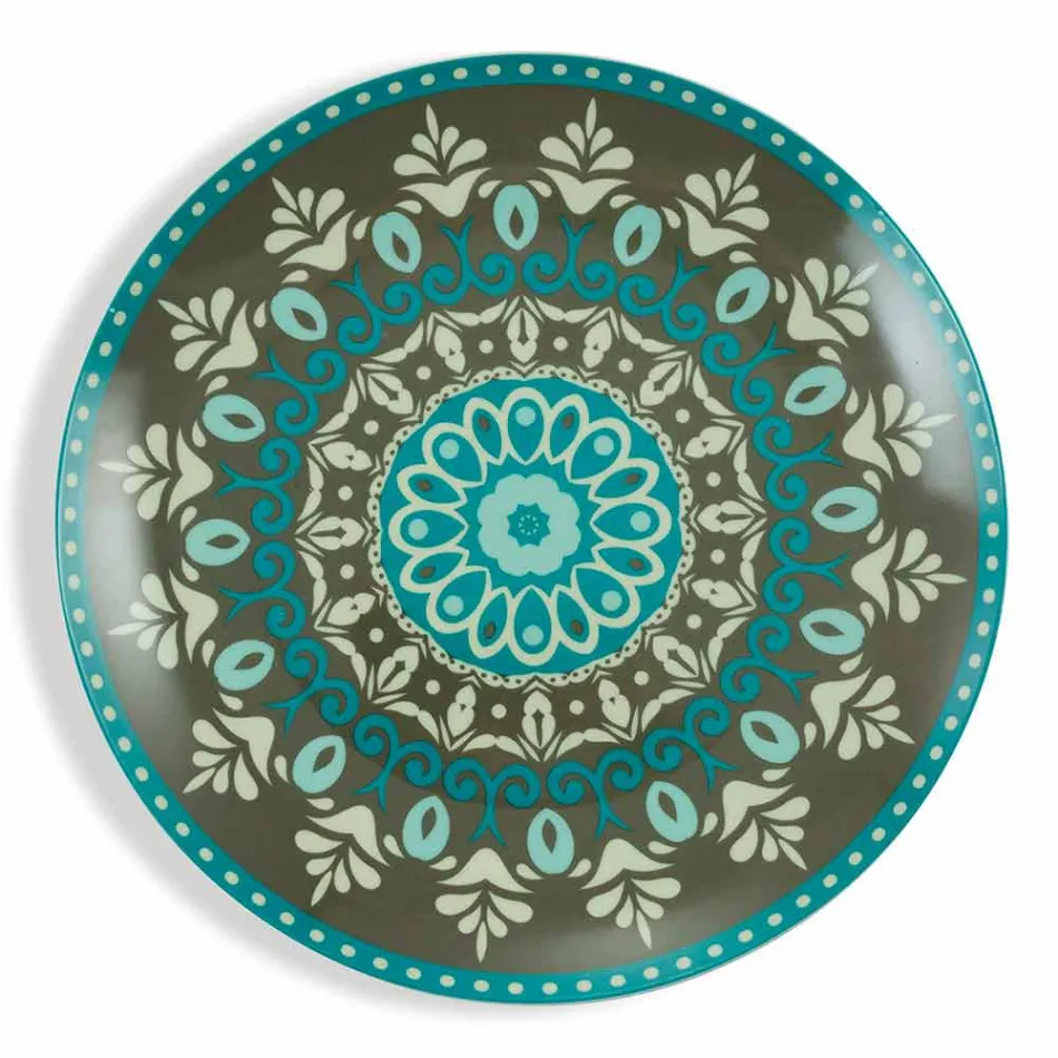 Conjunto de Talheres de Porcelana de Cor Azul 18 Peças - Eivissa Viadurini