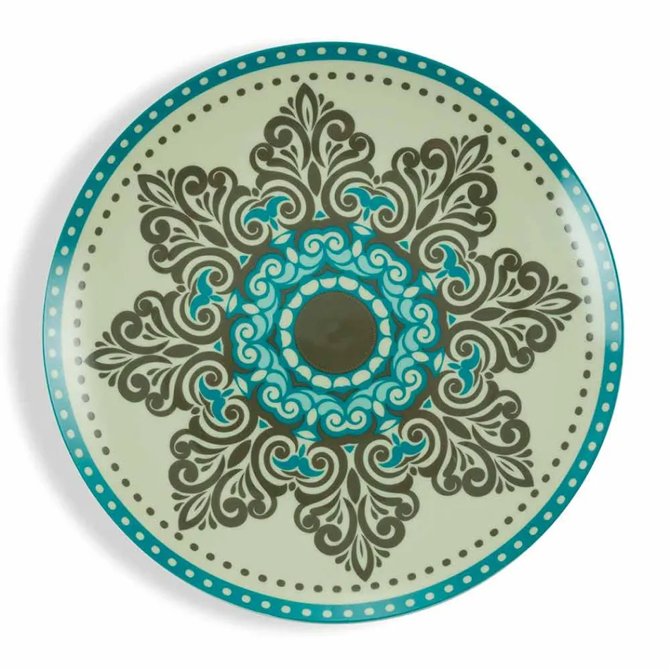 Conjunto de Talheres de Porcelana de Cor Azul 18 Peças - Eivissa Viadurini