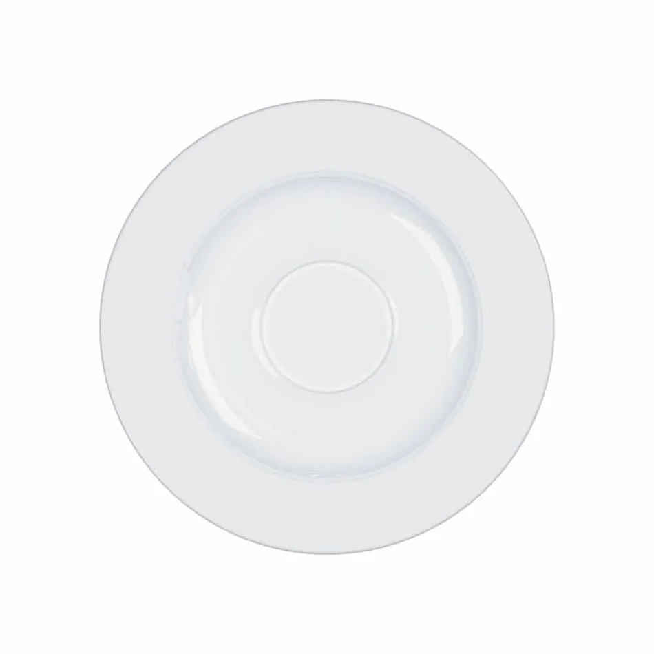 Conjunto de Chá Completo Design Moderno em Porcelana Branca 14 Peças - Telescópio Viadurini