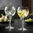 Gin Tonic Cocktail Glass Service em Eco Crystal 12 unidades - Bromeo Viadurini