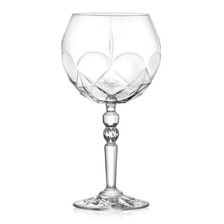 Gin Tonic Cocktail Glass Service em Eco Crystal 12 unidades - Bromeo Viadurini