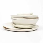Serviço de pratos de porcelana branca de 24 peças com design luxuoso - Arciregale Viadurini