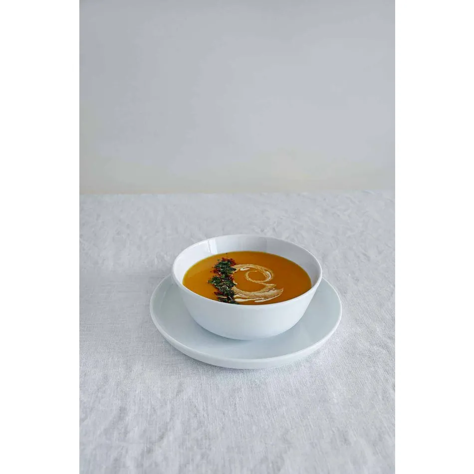 Conjunto de pratos de porcelana de design moderno branco com 24 peças - Ártico Viadurini