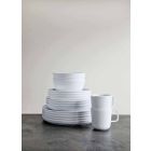 Conjunto de pratos de porcelana de design moderno branco com 24 peças - Ártico Viadurini