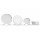Conjunto de pratos de porcelana de design moderno branco com 24 peças - Ártico Viadurini