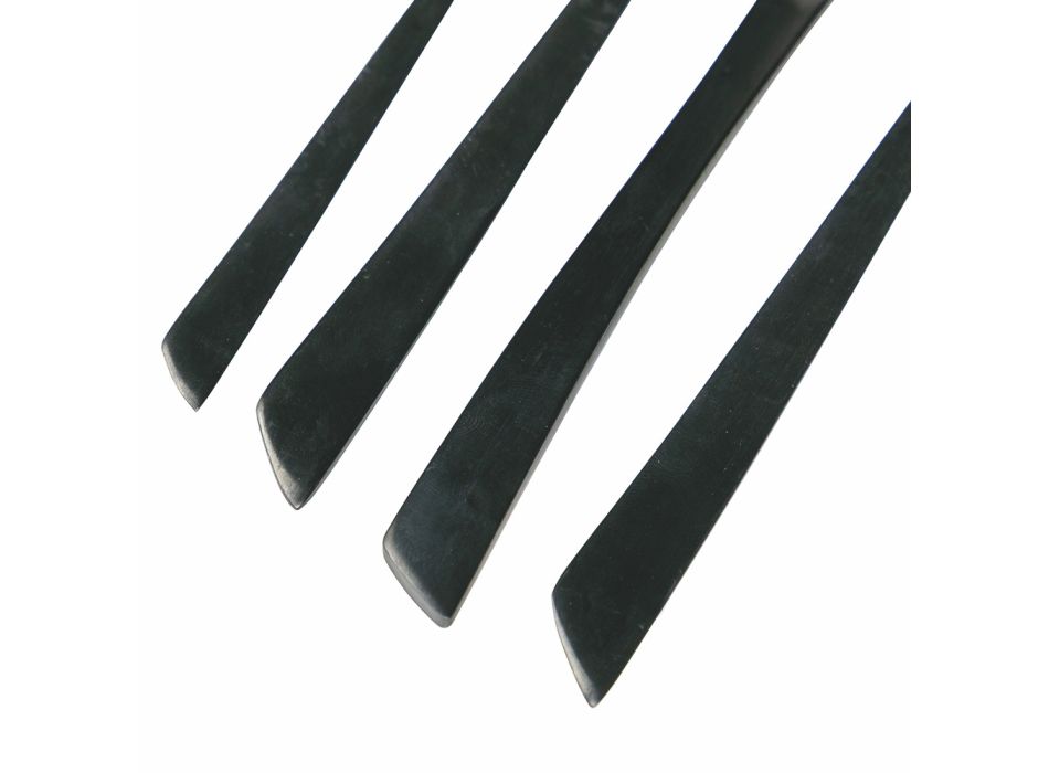 Conjunto de talheres de 24 peças Flat Black Steel ou Copper Design - Antozoi Viadurini