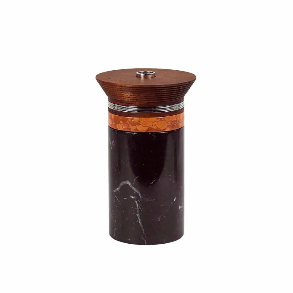 Acessórios para aperitivos para serviço de coquetéis em mármore, madeira, aço - Norman Viadurini