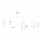 Acessórios para aperitivos para serviço de coquetéis em mármore, madeira, aço - Norman Viadurini