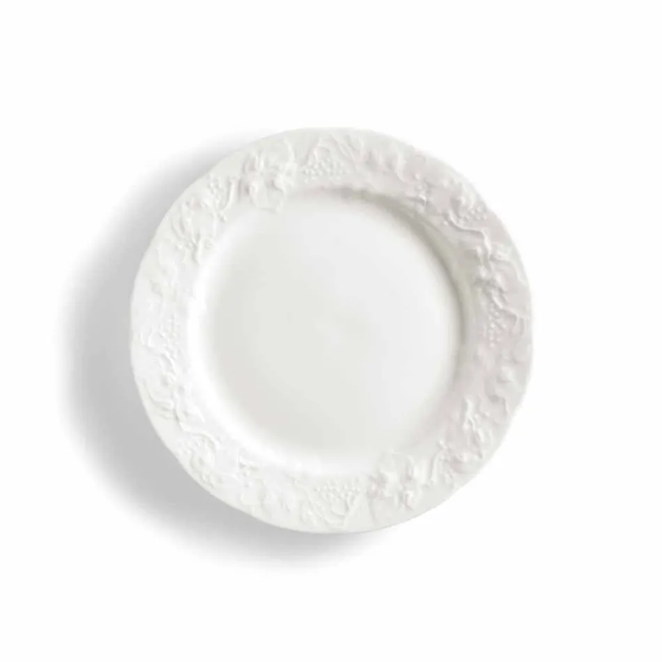 Conjunto de 27 pratos elegantes de porcelana branca - Gimignano Viadurini
