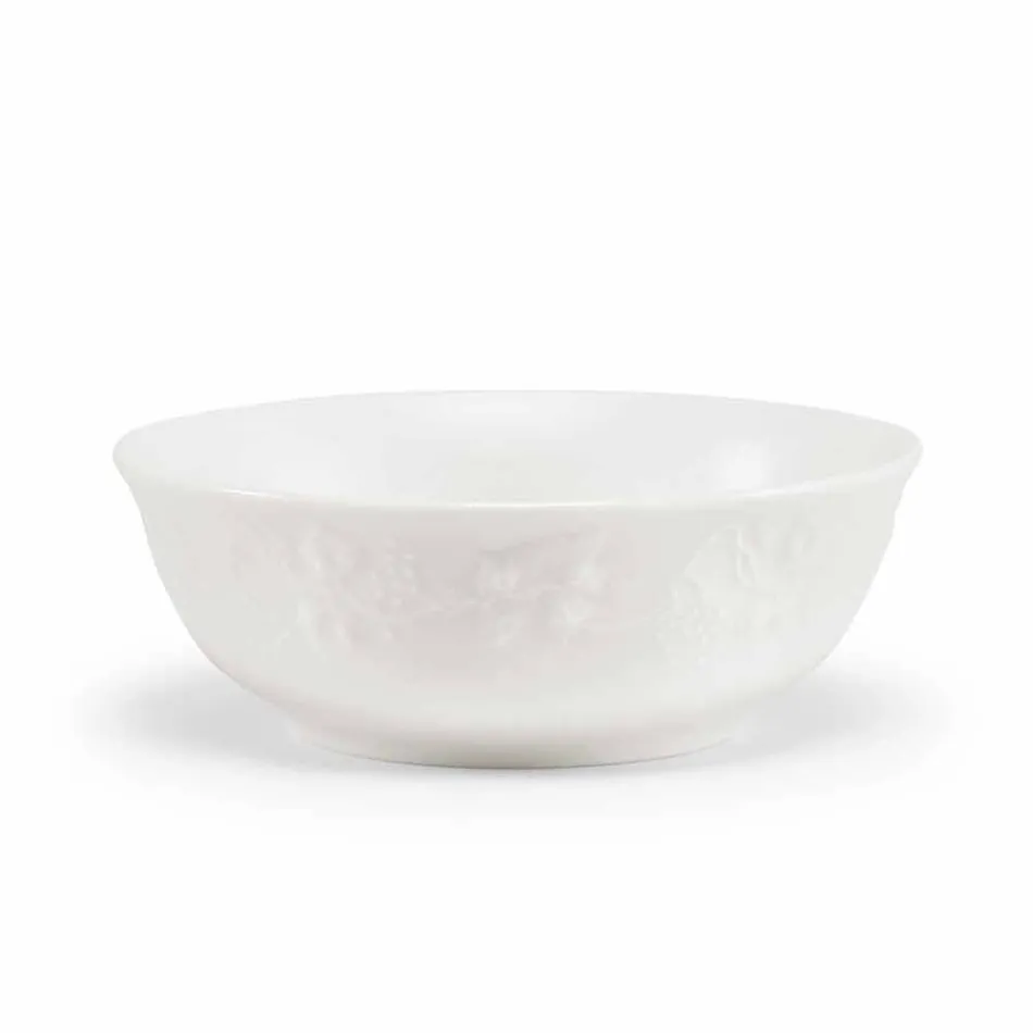 Conjunto de 27 pratos elegantes de porcelana branca - Gimignano Viadurini