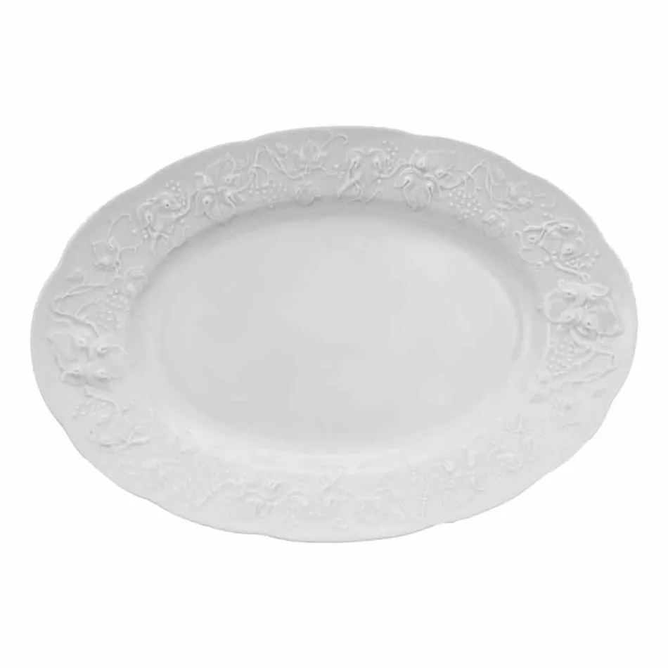 Conjunto de 27 pratos elegantes de porcelana branca - Gimignano Viadurini