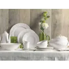 Conjunto de 27 pratos elegantes de porcelana branca - Gimignano Viadurini
