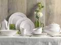 Conjunto de 27 pratos elegantes de porcelana branca - Gimignano