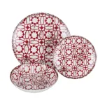 Serviço de Jantar em Porcelana de 18 Peças em 2 Acabamentos Diferentes - Jamais Viadurini