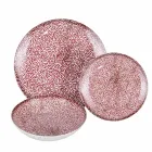 Serviço de Jantar em Porcelana de 18 Peças em 2 Acabamentos Diferentes - Jamais Viadurini