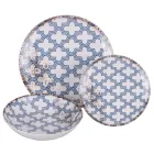 Serviço de Jantar em Porcelana de 18 Peças em 2 Acabamentos Diferentes - Jamais Viadurini